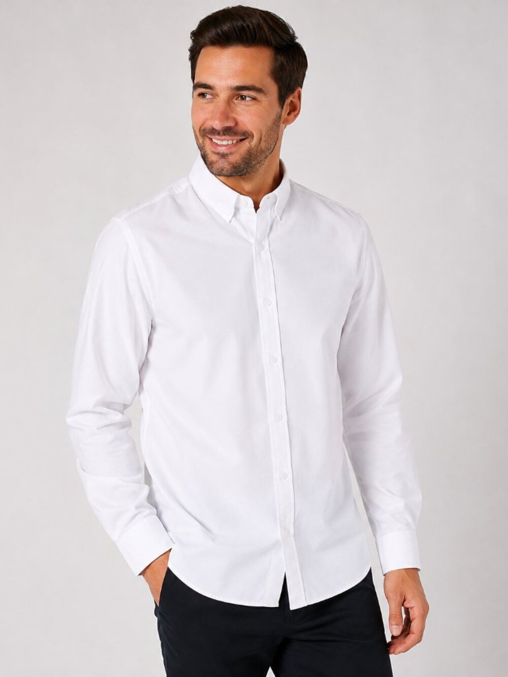 LOT OF FOUR (4) - Amazon Essentials Men’s Regular-Fit Long-Sleeve Oxford Shirts